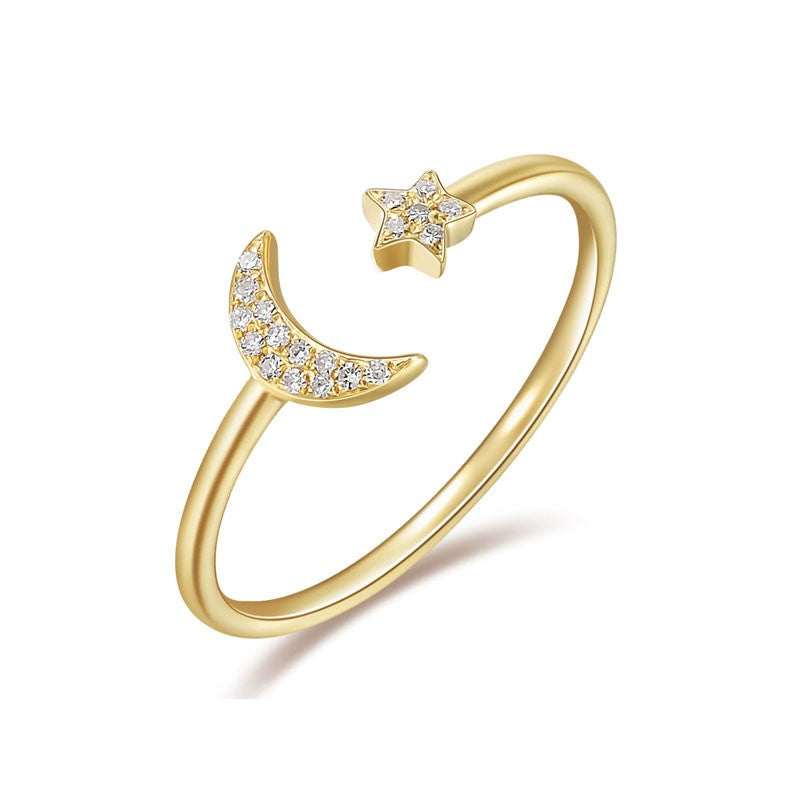 Diamond Moon & Star Ring – Mel Spivak