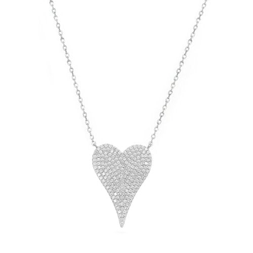 Pave on sale heart pendant