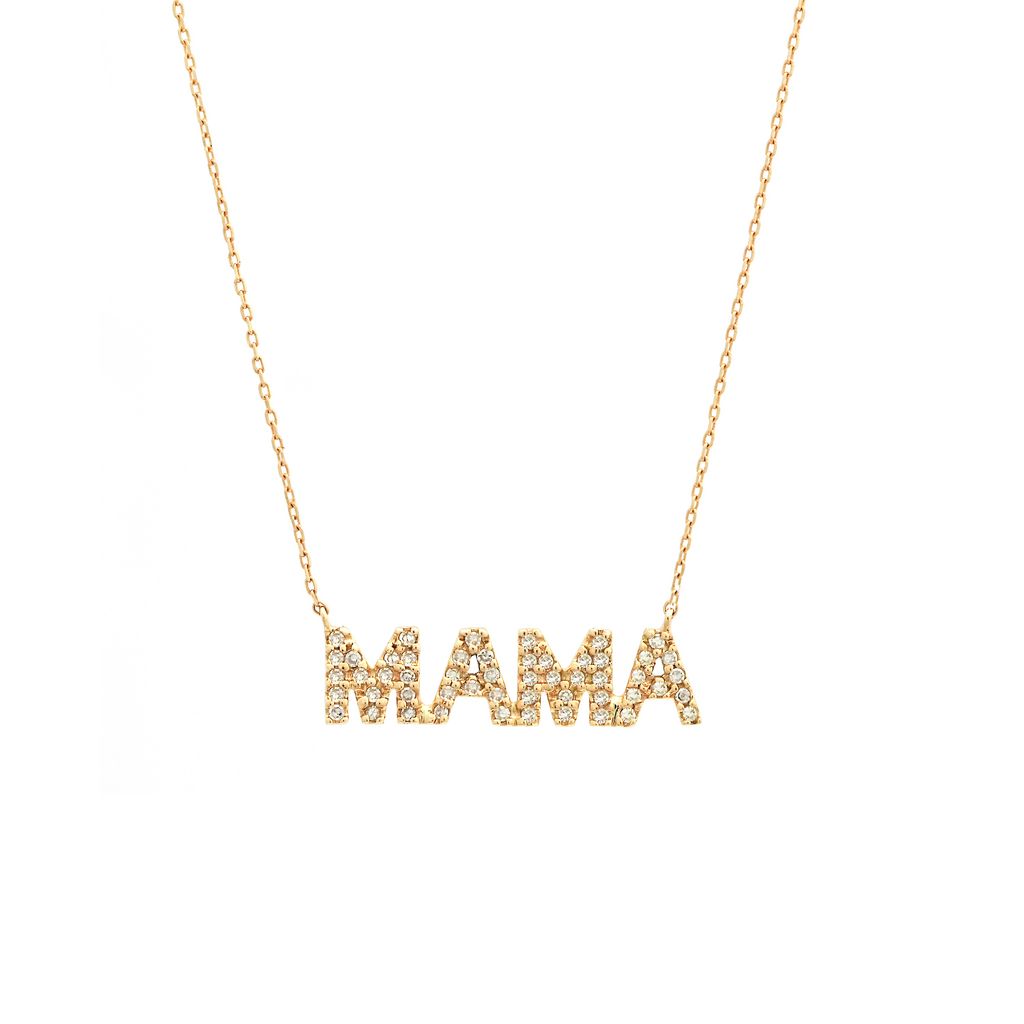 Mama on sale necklace gold