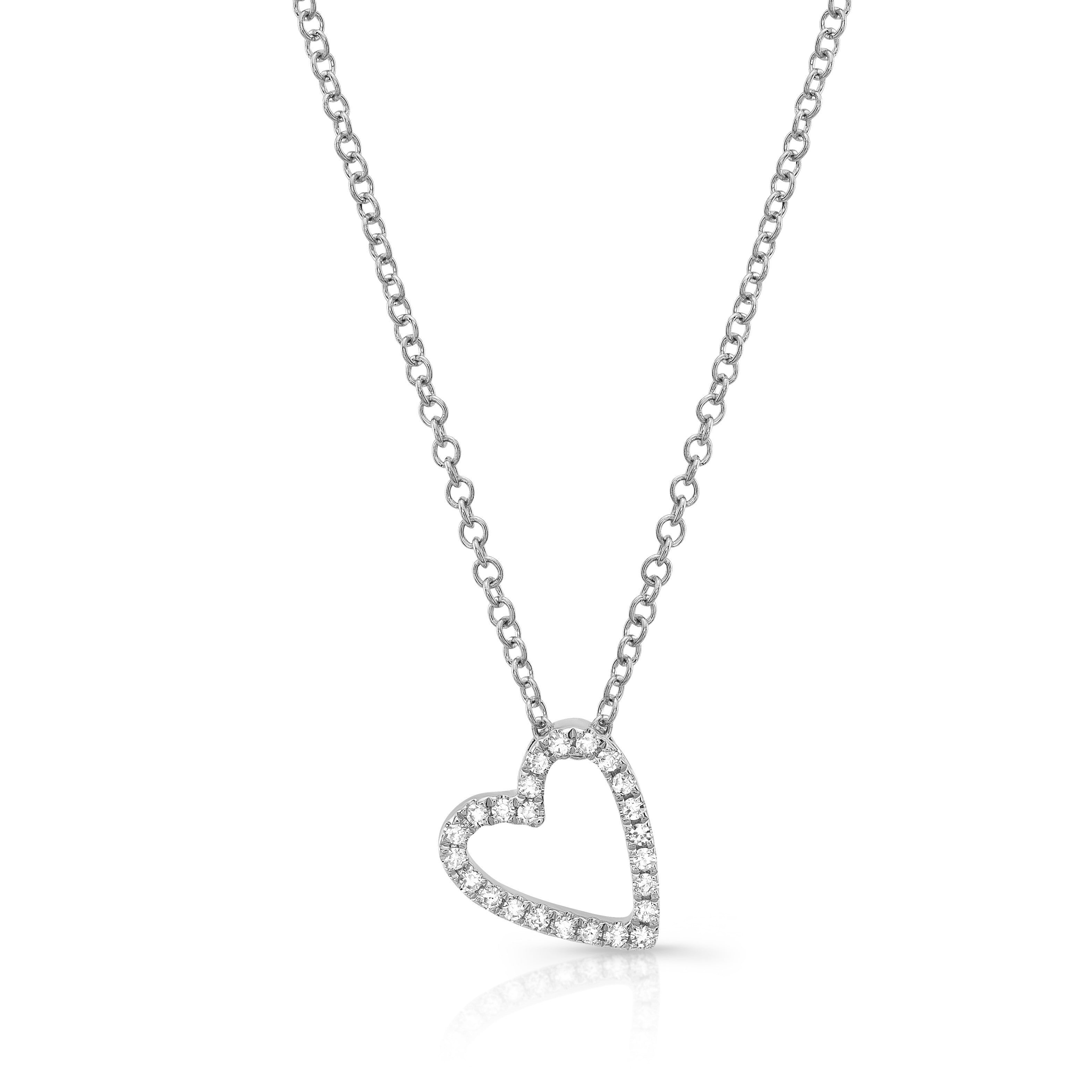 Slanted heart cheap necklace