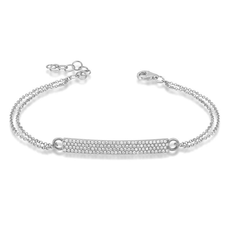 Pave diamond discount tennis bracelet