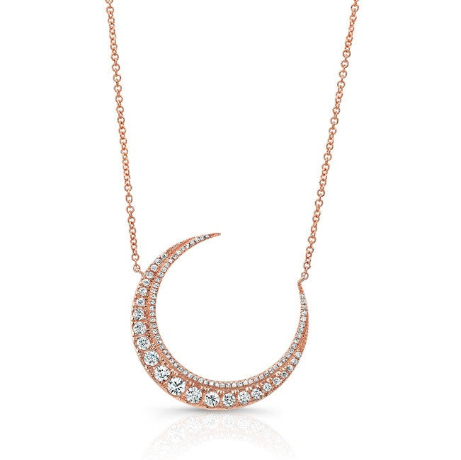 Diamond Crescent Moon Necklace