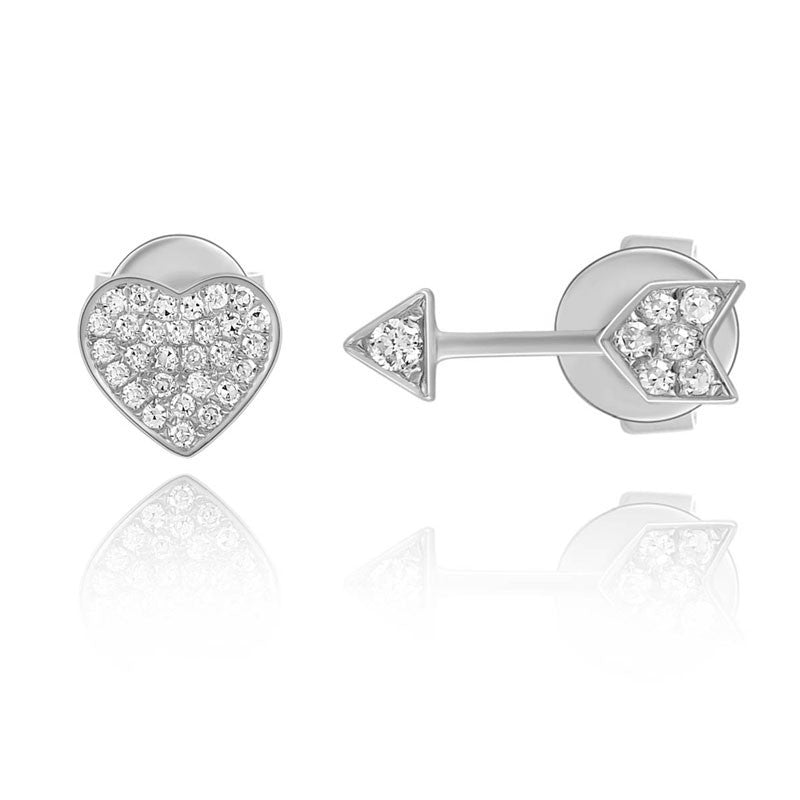 Heart and Arrow Stud Earring Mel Spivak