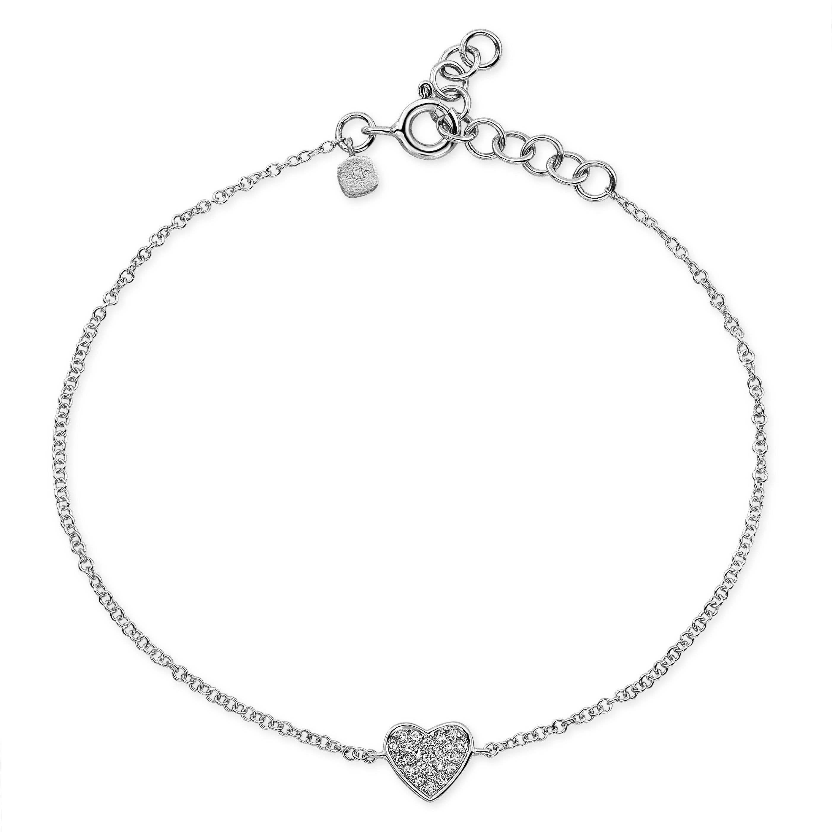 Petite Diamond Heart Bracelet