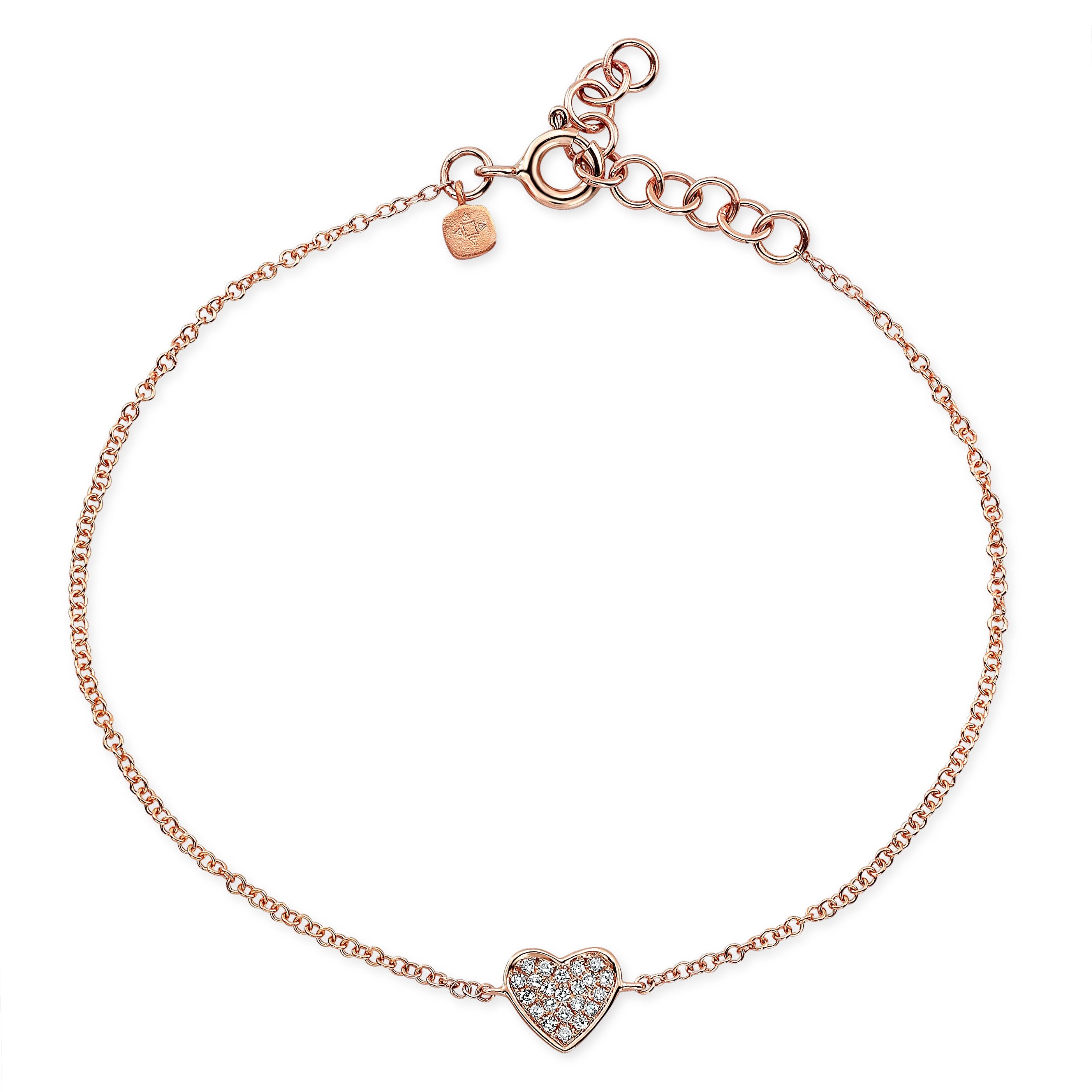 Petite Diamond Heart Bracelet