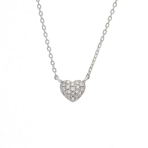 Mini diamond heart necklace