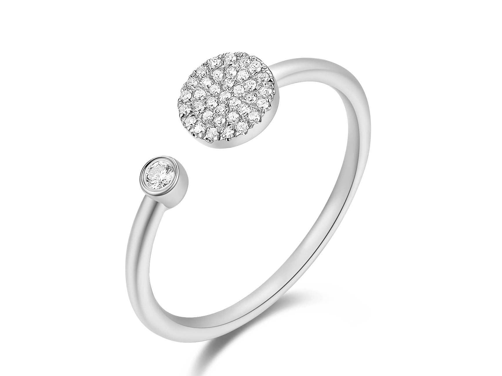 Pave disc best sale ring