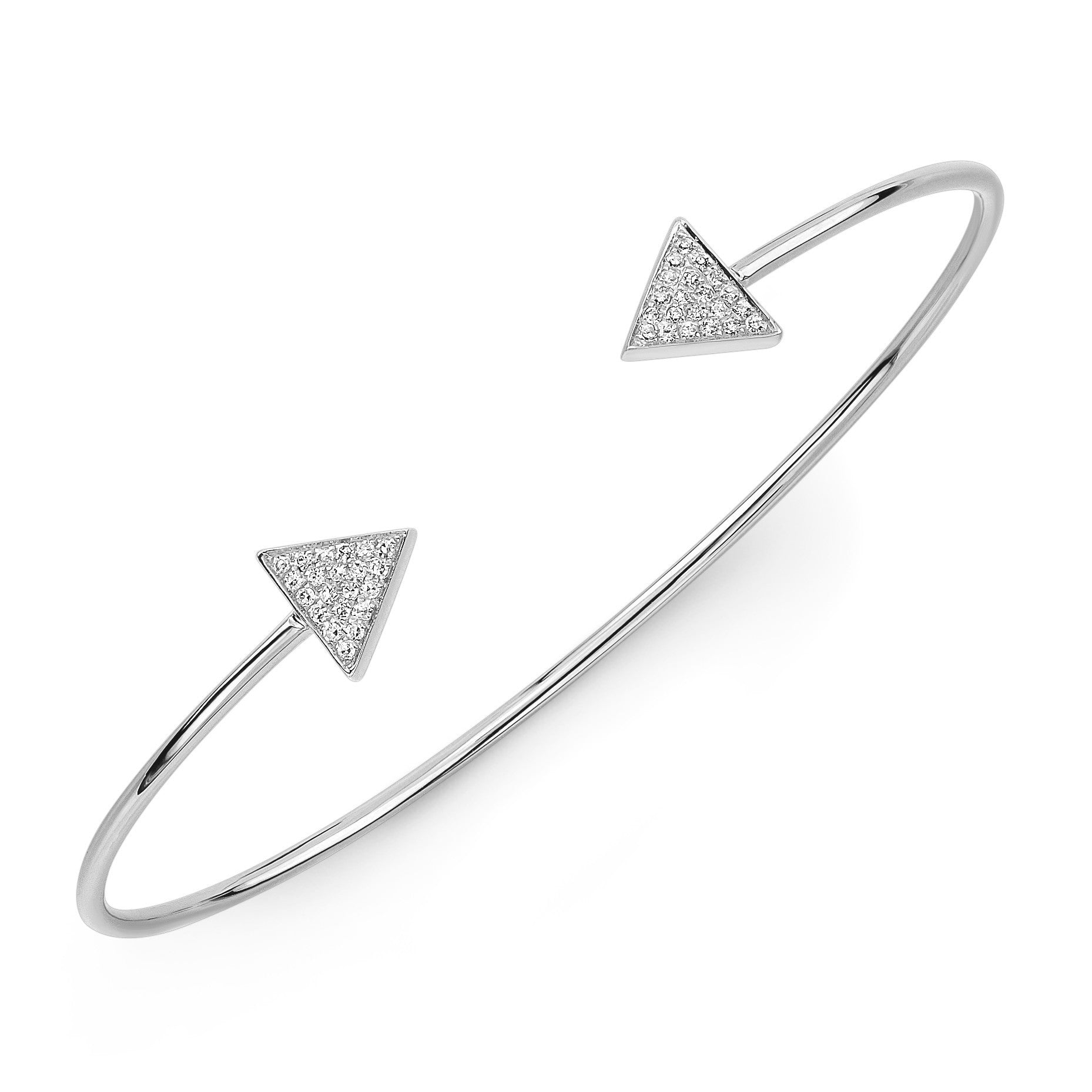 Diamond Pave Triangle Cuff Bangle