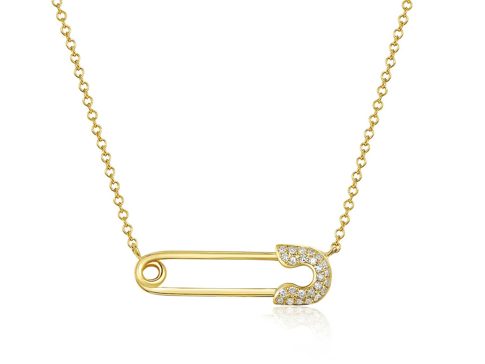 Gold safety pin jewelry deals