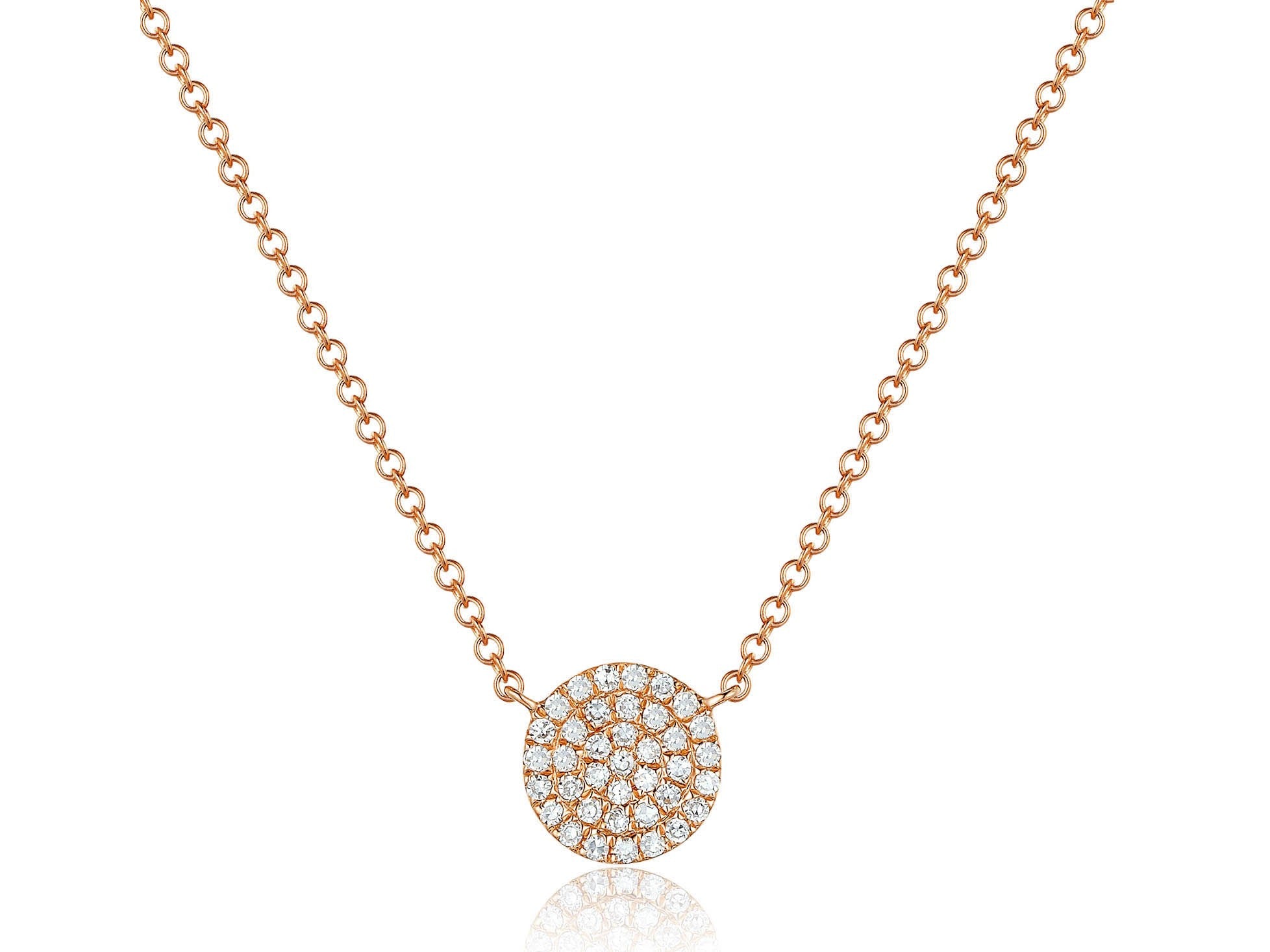Small Pave Diamond Disc