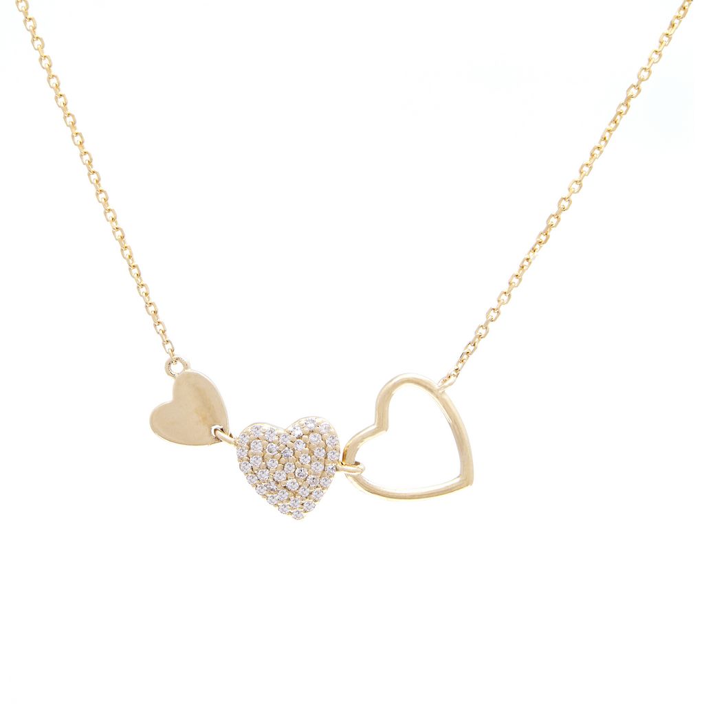 Triple heart necklace