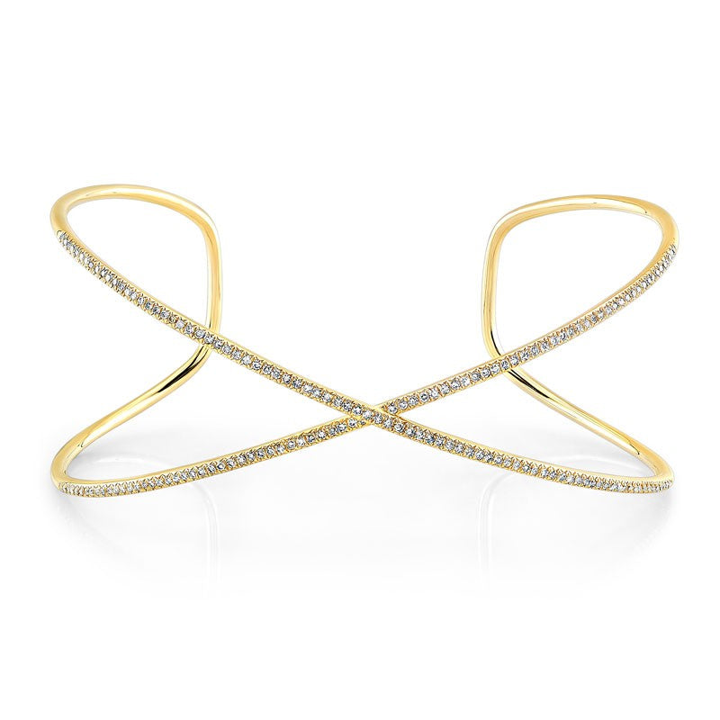 Diamond X cuff bangle