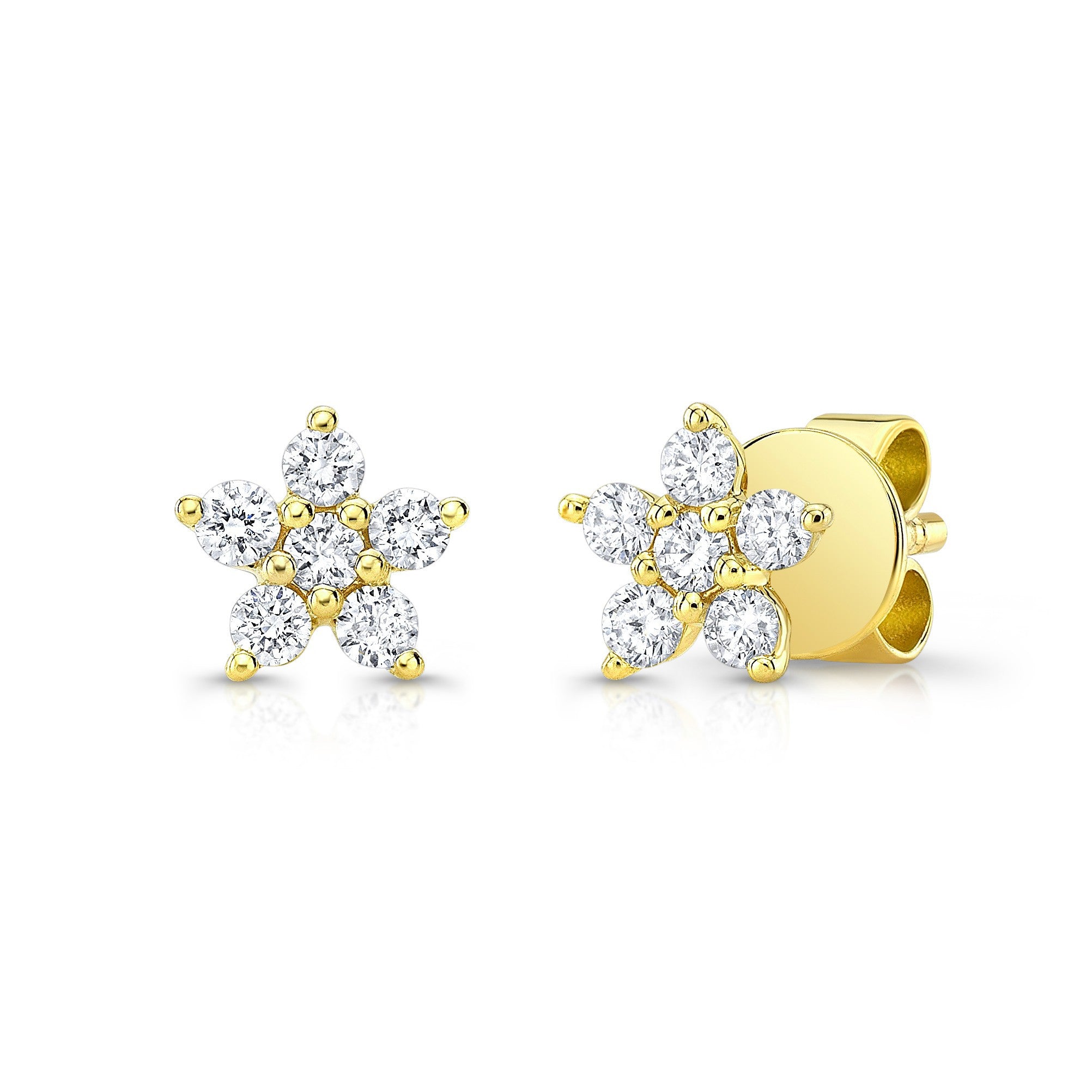 Flower design shop diamond earrings