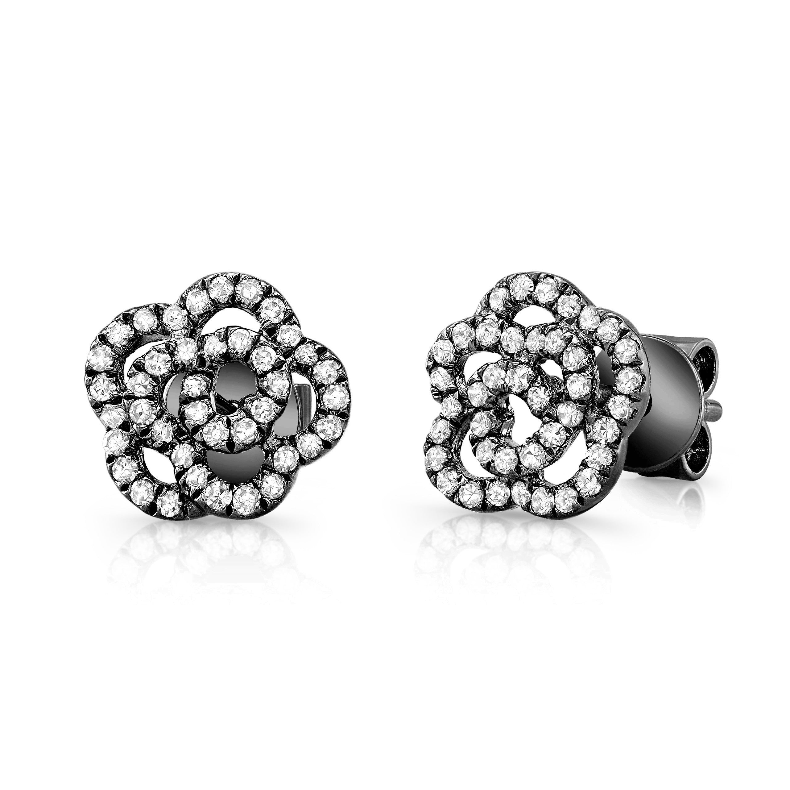 Diamond Rosette Earrings