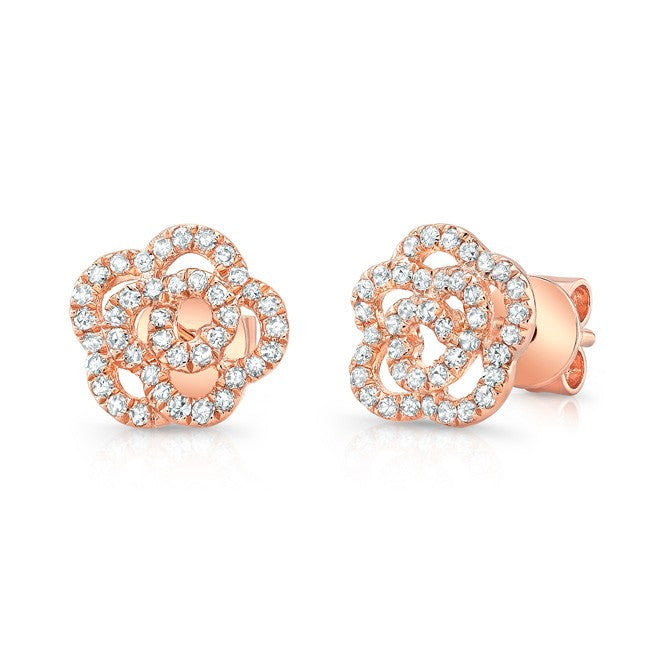 Diamond Rosette Earrings