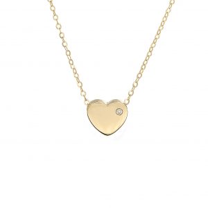 Heart Bubble necklace with diamond accent