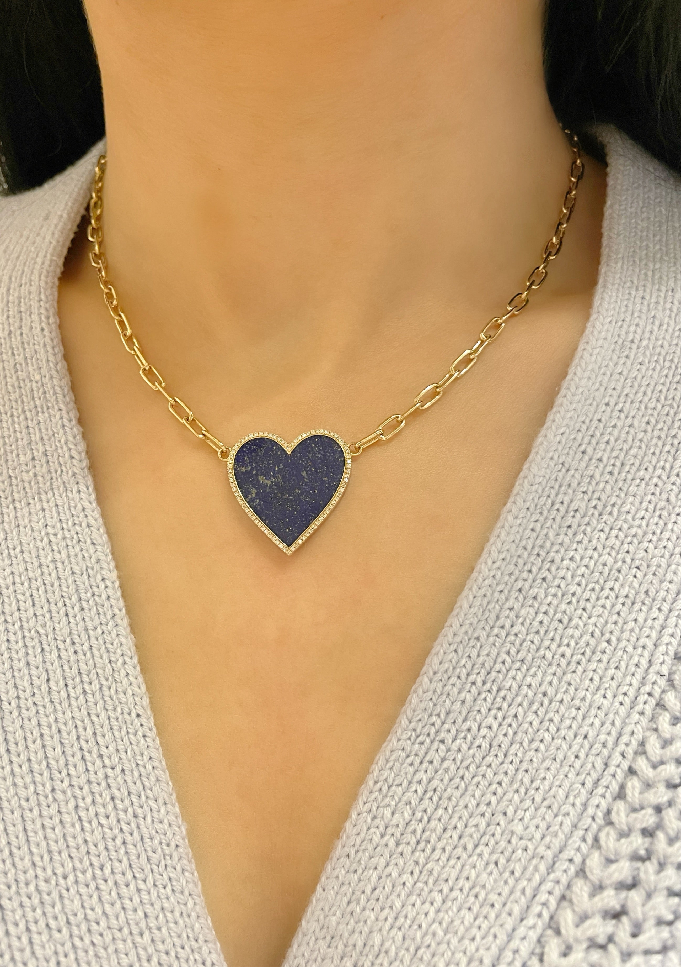 Lapis on sale heart necklace