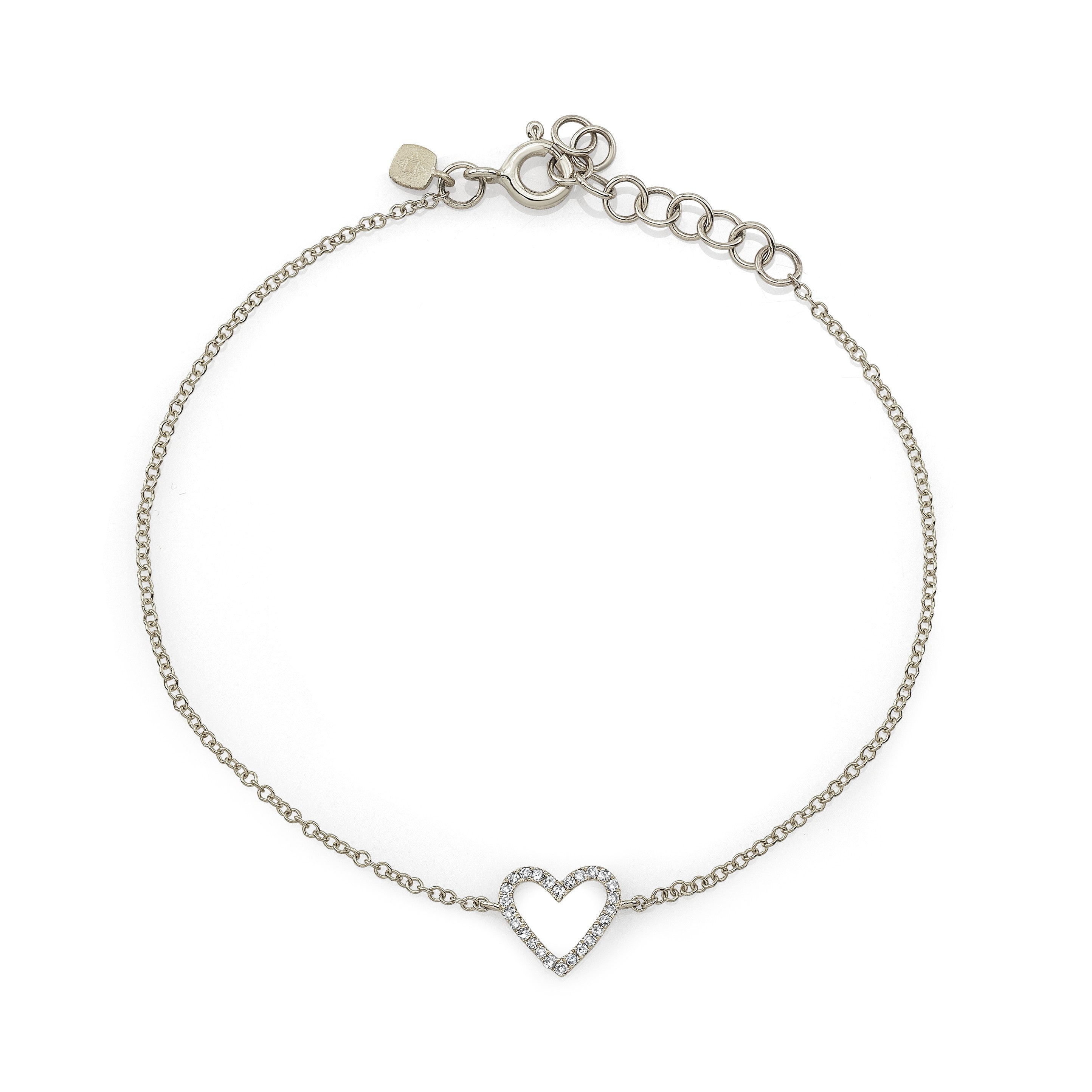 Diamond Open Heart Bracelet