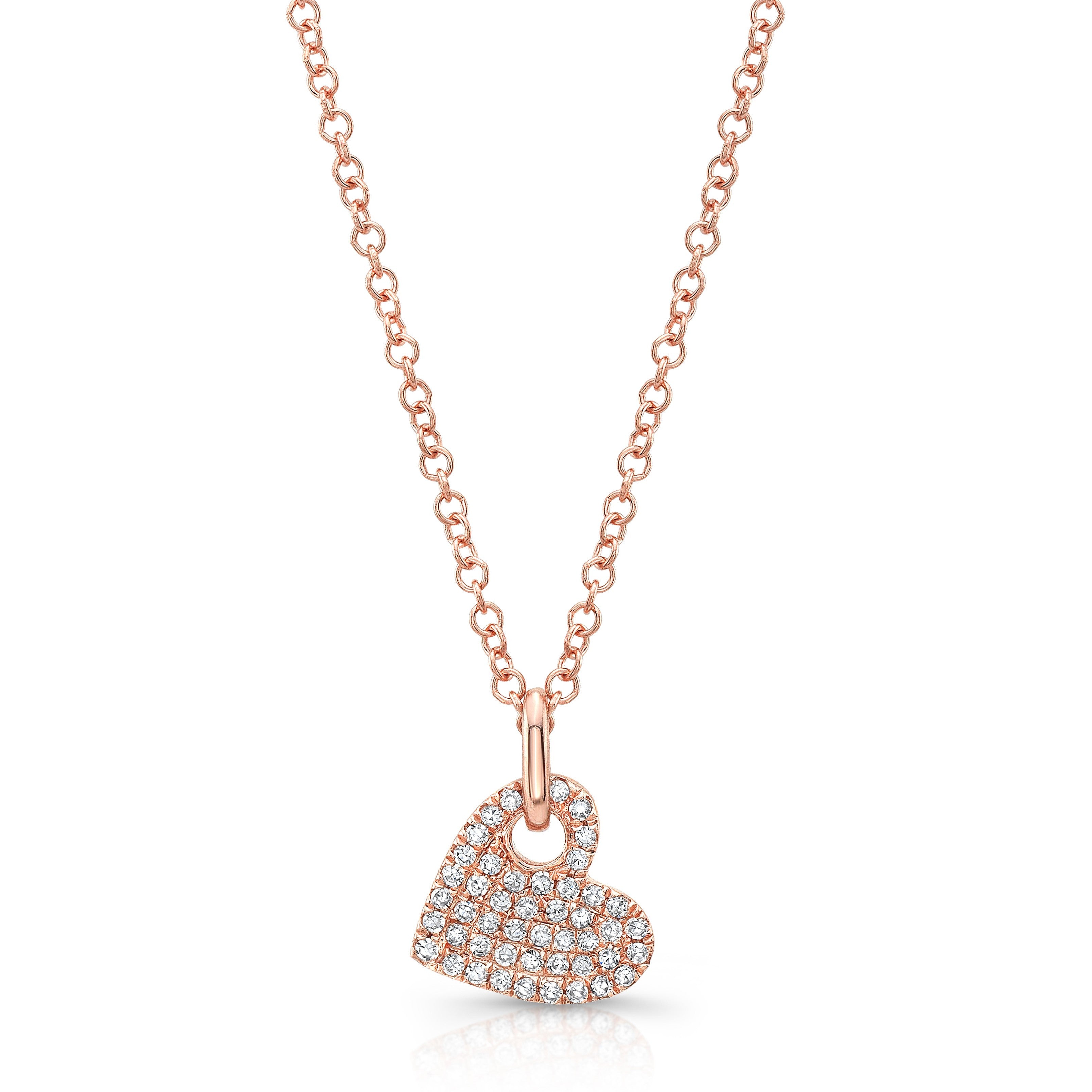 Slanted Pave Heart Mel Spivak