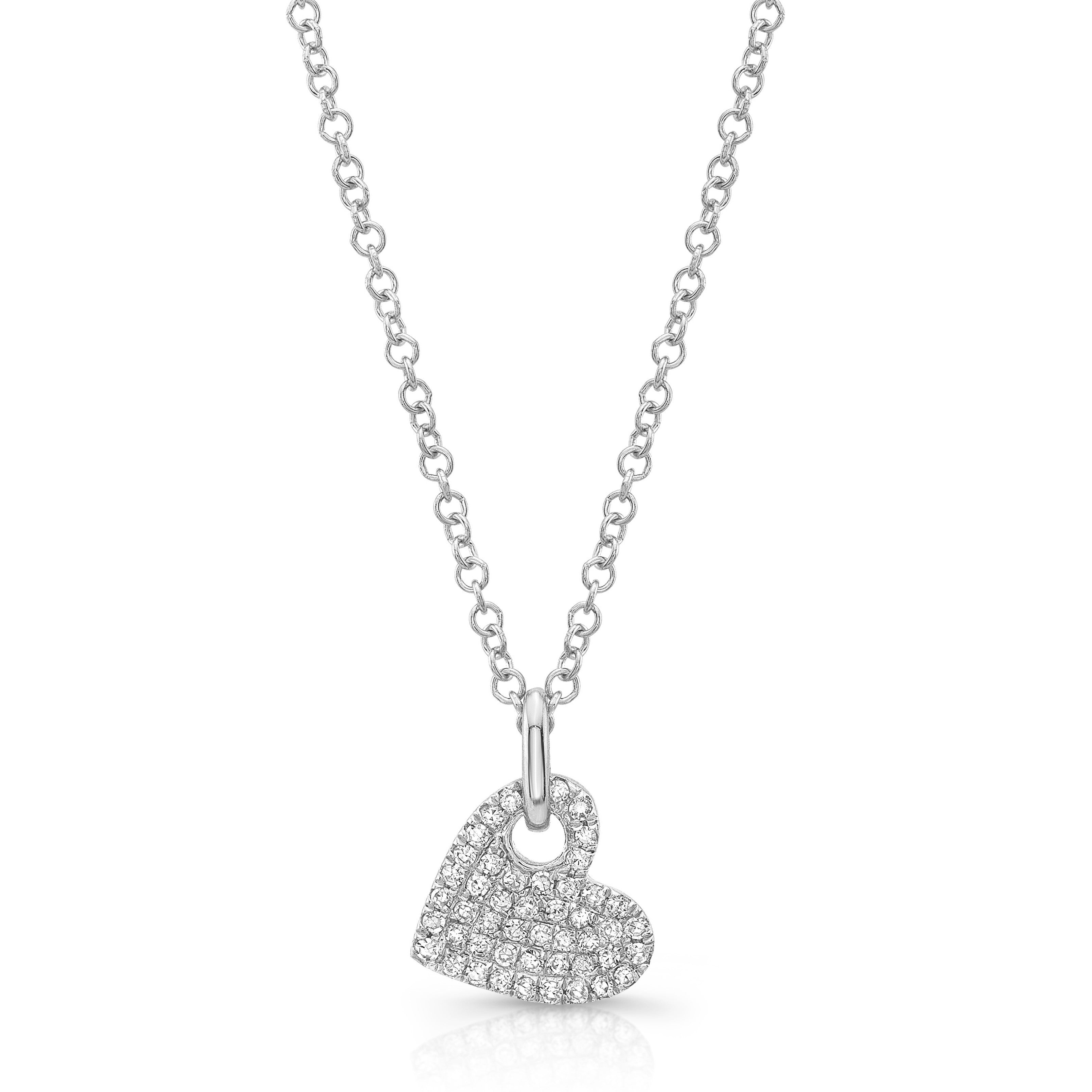 Slanted heart necklace shop